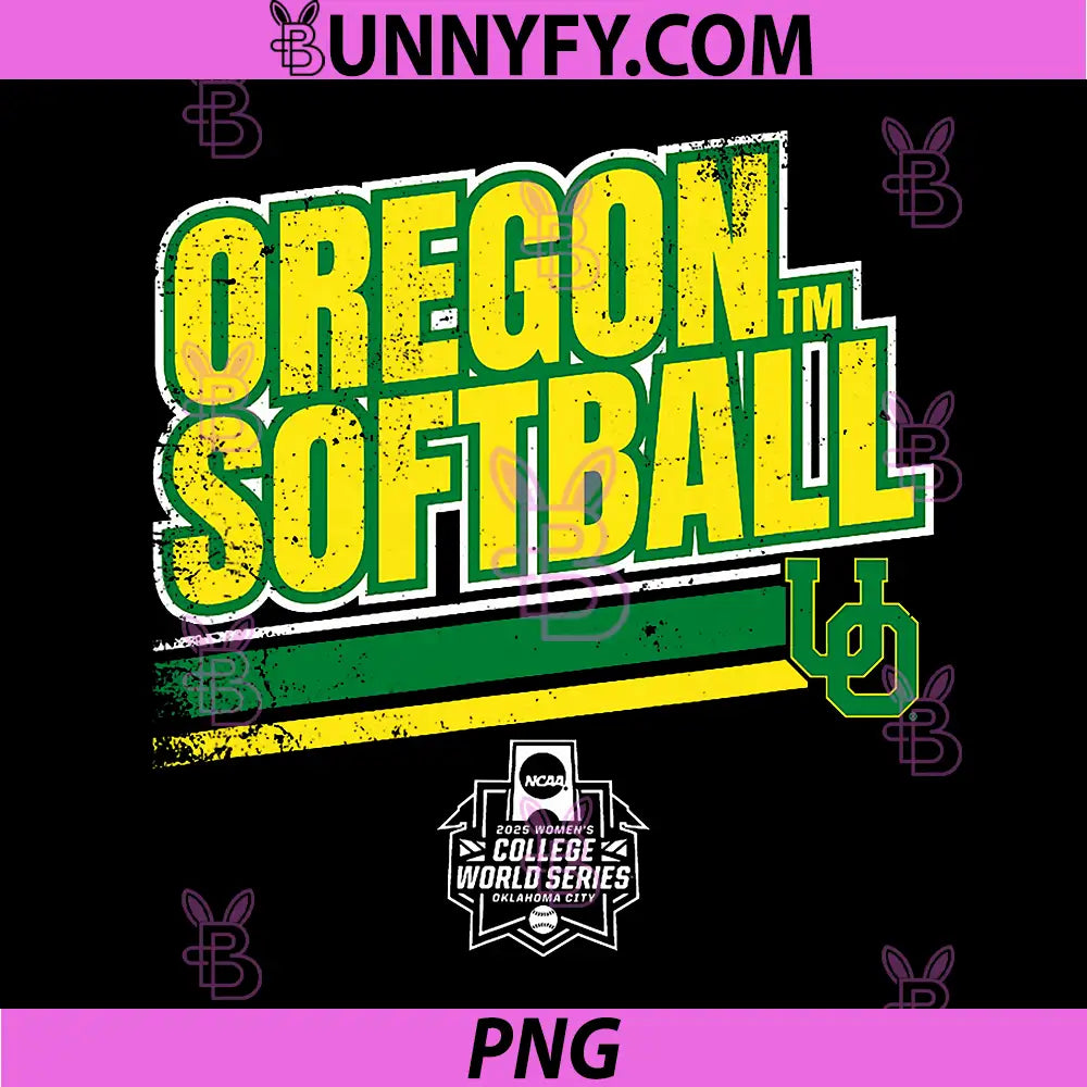 Oregon Ducks PNG, WCWS Stripe NCAA Softball PNG