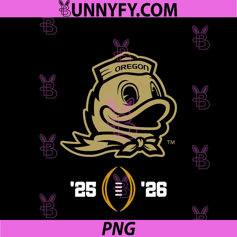 Oregon Ducks 2025-26 PNG, College Football Playoff Logo PNG