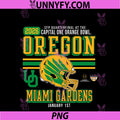 Oregon Ducks Orange Bowl 2025-2026 PNG, CFP Quarterfinal Black PNG