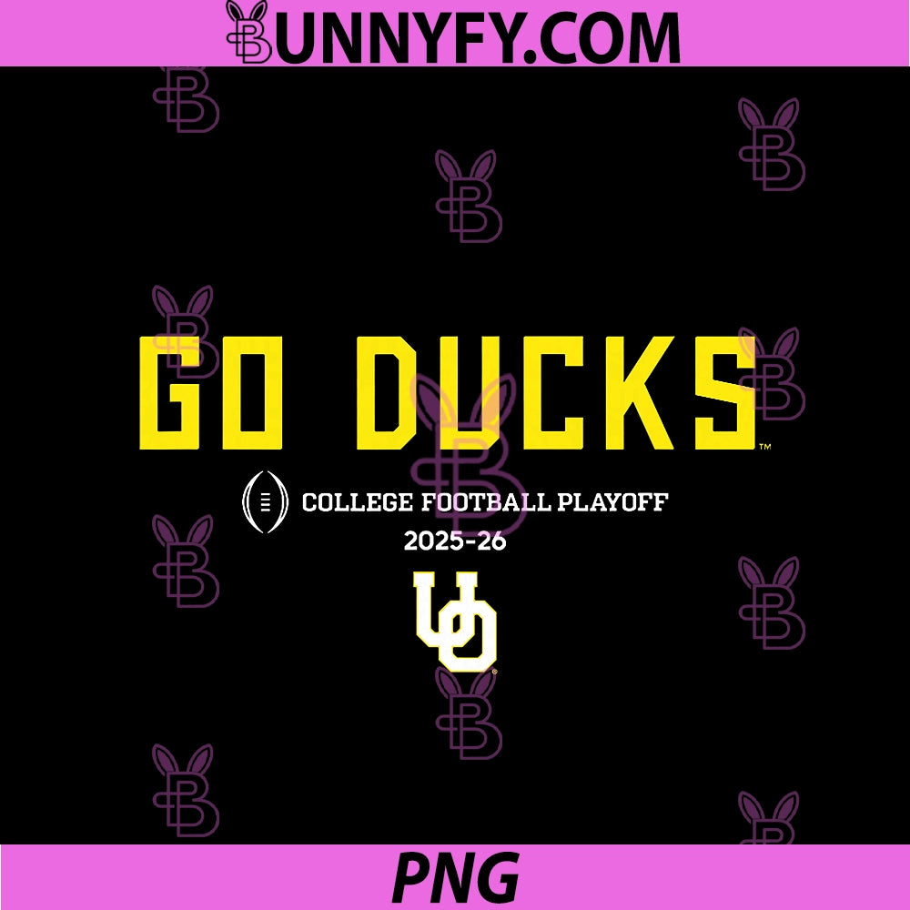 Oregon Ducks PNG, College Football Playoff Text Slogan 2025 PNG