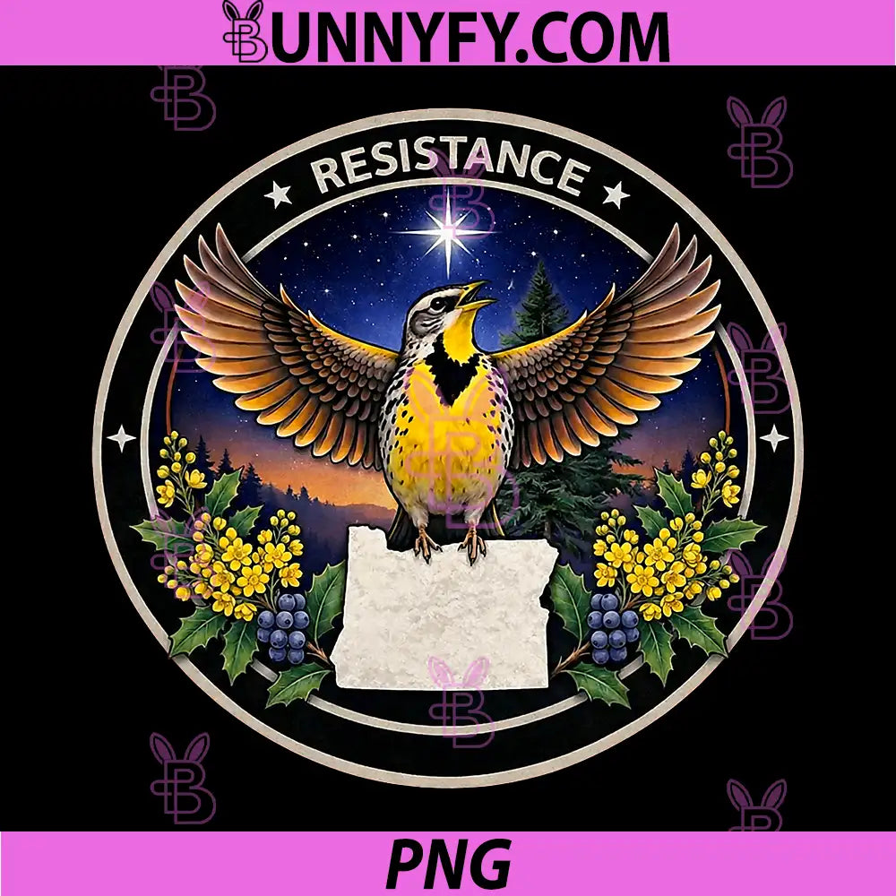 Oregon OR Rebel Bird Alliance Resistance PNG, No Kings 2026 PNG