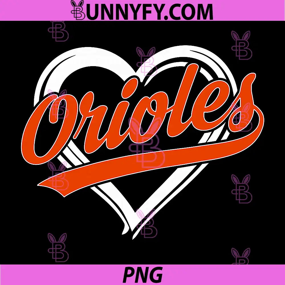 Oriole Name Heart PNG, Retro Vintage PNG