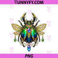 Ornate Jeweled Beetle PNG, Insect Art Design PNG
