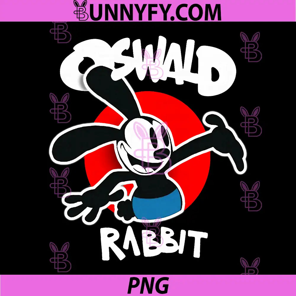 Oswald Rabbit Vintage PNG, Cartoon Bunny Red PNG