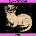 Cool Otter Wearing Sunglasses Vintage Style PNG, Cute Otter PNG