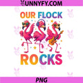Our Flock Rocks PNG, Flamingo Summer Vacation PNG