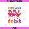 Our Flock Rocks Flamingo Summer Vacation PNG, Family Matching PNG