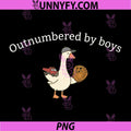 Outnumbered By Boys PNG, Goose Funny Mom Life Meme PNG