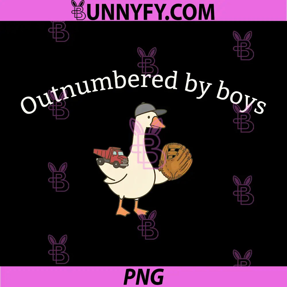 Outnumbered By Boys PNG, Goose Funny Mom Life Meme PNG