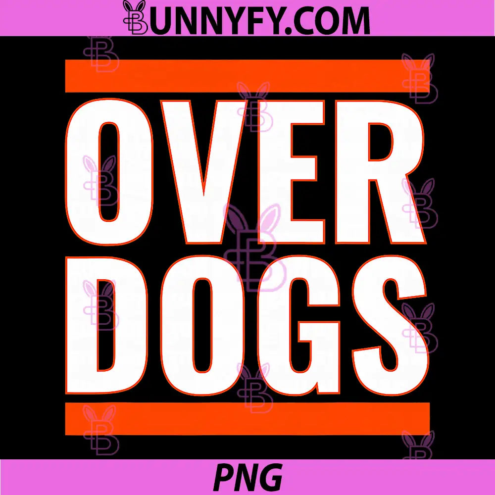 Over Dogs Bold Block Typography PNG, Over Dogs Statement Text PNG