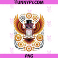 Owl in Top Hat Sunglasses Leather Band Pins PNG, Funky Cool PNG