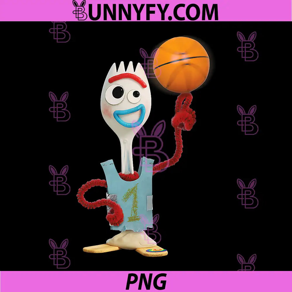 PIXAR Disney Toy Story PNG, Forky Basketball PNG