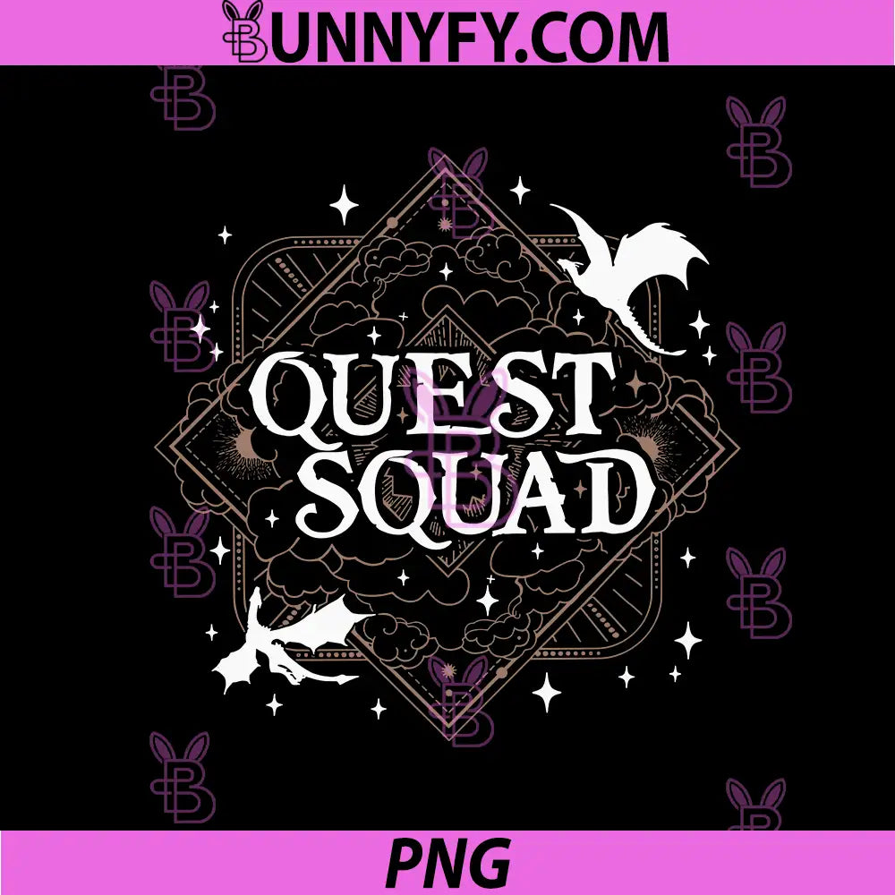 Quest Squad Dark Fantasy Emblem PNG, Dragon Symbol Art PNG