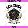 Onyx Storm Brave The Dark Moon Dragon PNG, Epic Fantasy Dragon Art PNG