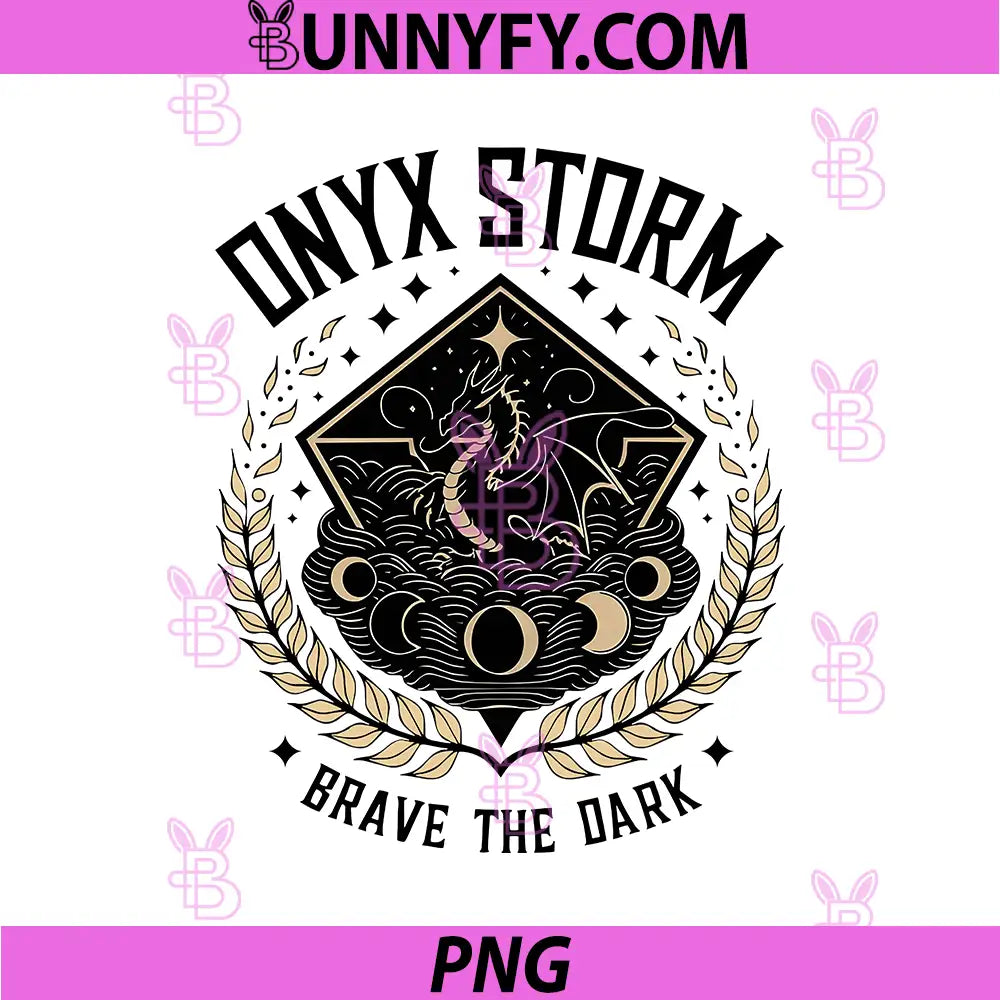 Onyx Storm Brave The Dark Moon Dragon PNG, Epic Fantasy Dragon Art PNG