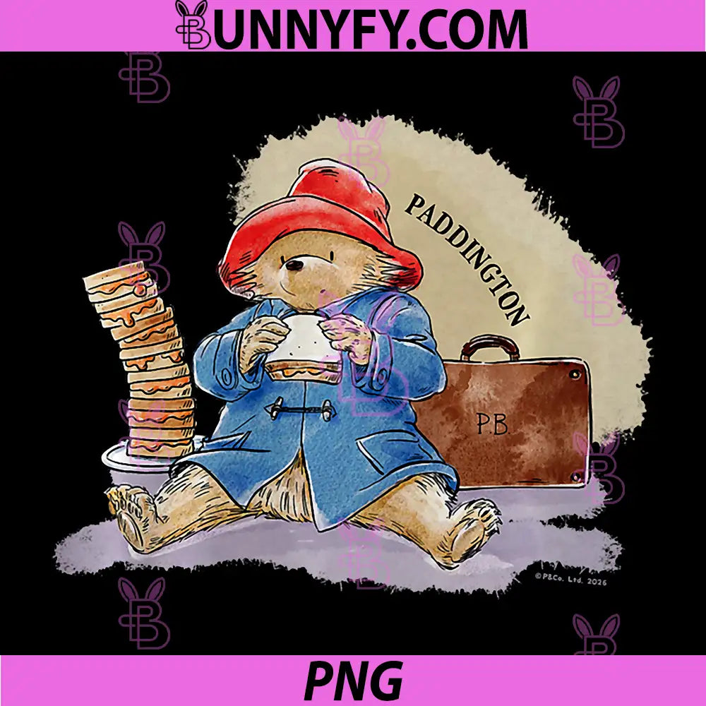 Paddington Bear PNG, Marmalade Sandwich Pile PB Bag PNG