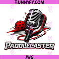 Paddlecaster Retro PNG, Pickleball Microphone Paddle Graphic PNG