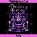 Paddles of Privilege PNG, Retro Pickleball Crown Throne PNG