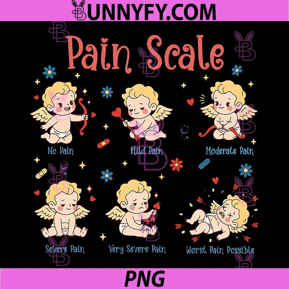 Pain Scale Cupid Nurse PNG, Trauma Nurse ICU PNG, Valentine Day PNG