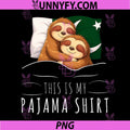 Pakistani Flag Pajama PNG, Sleeping Sloth Sleepover Pakistan PNG