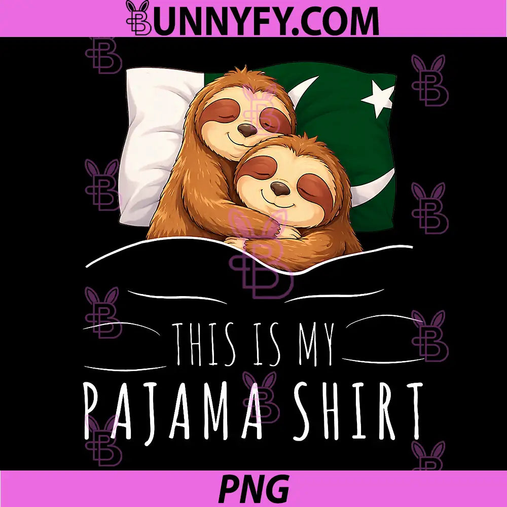 Pakistani Flag Pajama PNG, Sleeping Sloth Sleepover Pakistan PNG