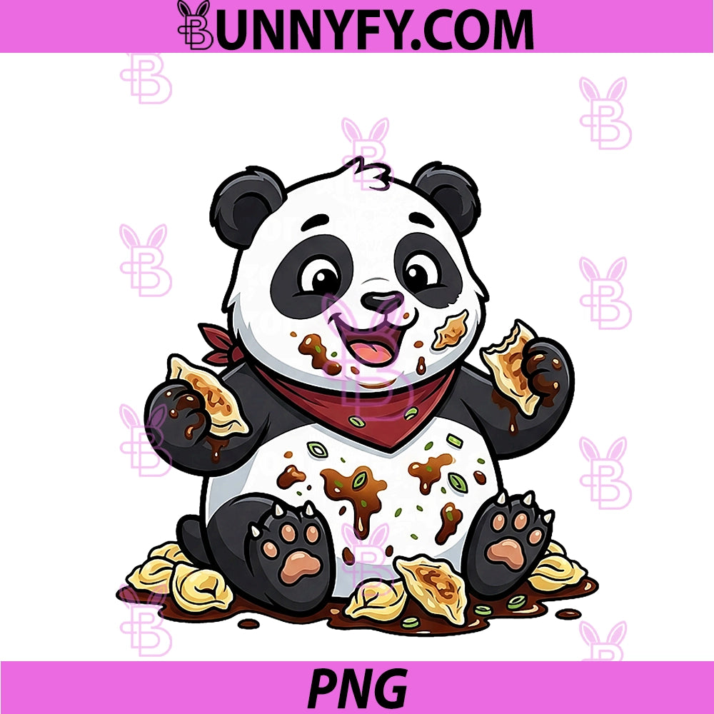 Panda PNG, Covered In Tortellini PNG