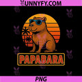 Papabara Funny PNG, Capybara Vintage PNG