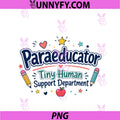 Paraeducator Tiny Human Support Department PNG, Teacher Assistant PNG