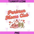 Parkrun Moms Club PNG, Running Shoes Stopwatch Trail Runner Mom PNG
