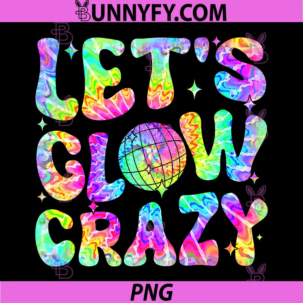 Party 80s Group Team PNG, Lets Crazy Colorful Glowing PNG
