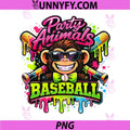 Party Animals Meme Baseball PNG, Funny Monkey PNG