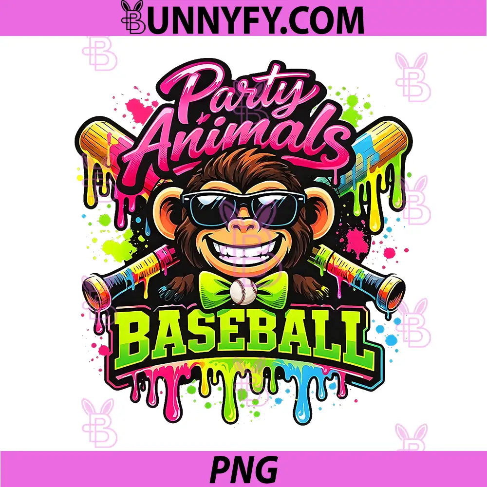 Party Animals Meme Baseball PNG, Funny Monkey PNG