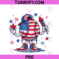 Patriotic Baseball 4th Of July PNG, American Flag USA PNG
