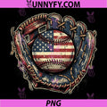 Patriotic Baseball Glove Drip PNG, American Flag Baseball PNG