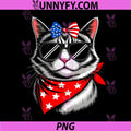 Patriotic Cat 4th of July Bow PNG, American USA Flag PNG
