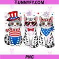 Patriotic Cat 4th of July USA PNG, American Flag Funny Cat Lover PNG