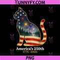 Patriotic Cat Americas 250th PNG, Anniversary 1776 2026 PNG