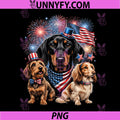 Patriotic Dachshund PNG, 4th of July Wiener Dog PNG