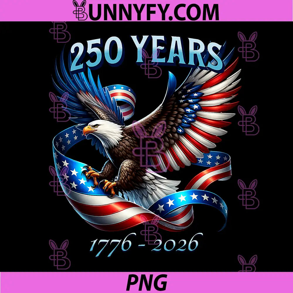 Patriotic Eagle And Flag PNG, 250 Years 1776-2026 PNG