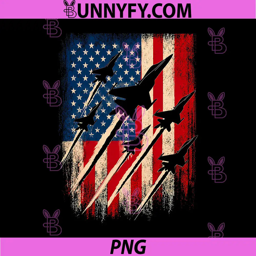 Patriotic Fighter Jets PNG, American Flag 4th of July Celebration PNG