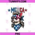 Patriotic French Bulldog PNG, Merica PNG