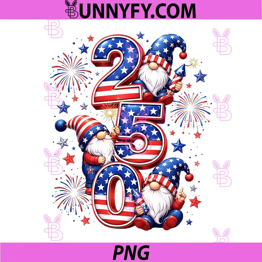 Patriotic Gnome USA Flag PNG, Fireworks American Pride PNG 
