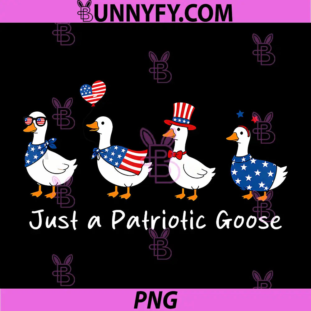 Patriotic Goose 250th Anniversary PNG, Funny USA Duck 4th of July PNG