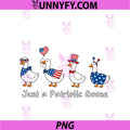Patriotic Goose 250th Anniversary PNG, Funny USA Duck 4th Of July PNG