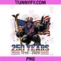 Patriotic Gorilla 250 Years PNG, 1776 2026 4th Of July Men Boys PNG