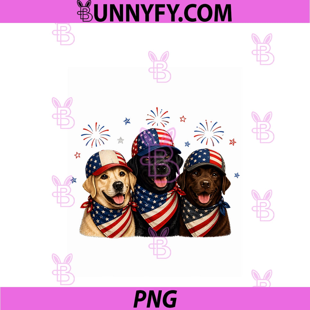 Patriotic Labrador Retrievers PNG, 4th Of July Dog Lover PNG