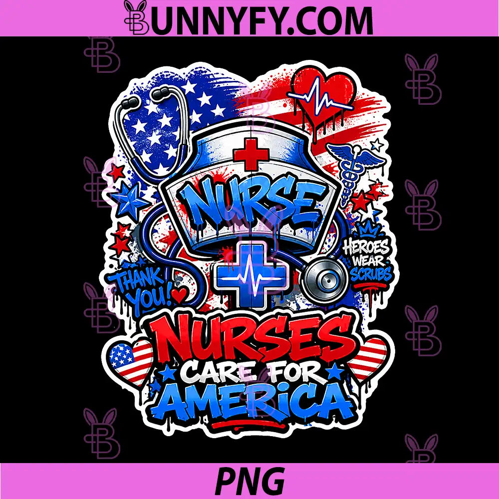 Patriotic Nurse Hero Graffiti Art PNG