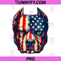 Patriotic Pitbull American Flag PNG, Dog USA 4th of July Vintage PNG