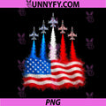 Patriotic USA Flag Fighter Jet PNG, Happy 4th of July PNG