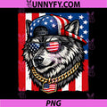 Patriotic Wolf USA Flag PNG, 4th of July America PNG